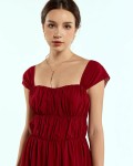 SIXDO Woven Flared Dress for Women